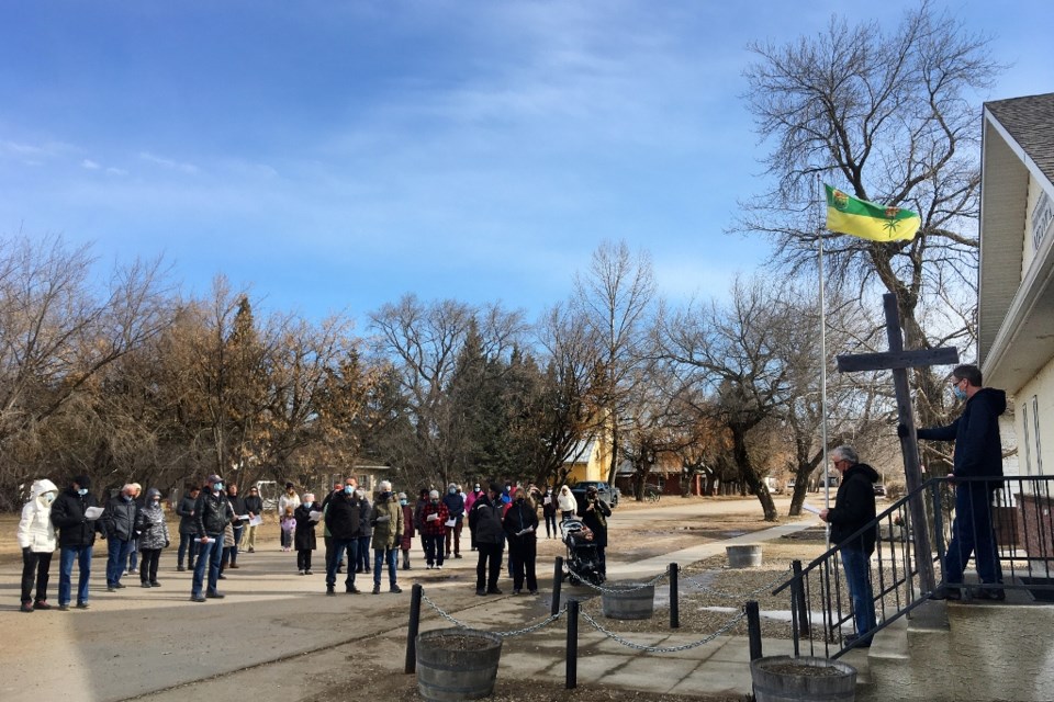 The Good Friday Walk the Cross was well received by the community. Photo by Trudy Janssens