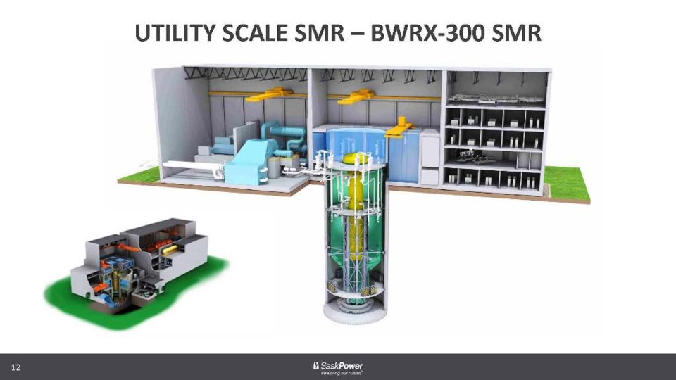 This is a cutaway of a GE-Hitachi small modular reactor, one of three designs under consideration fo