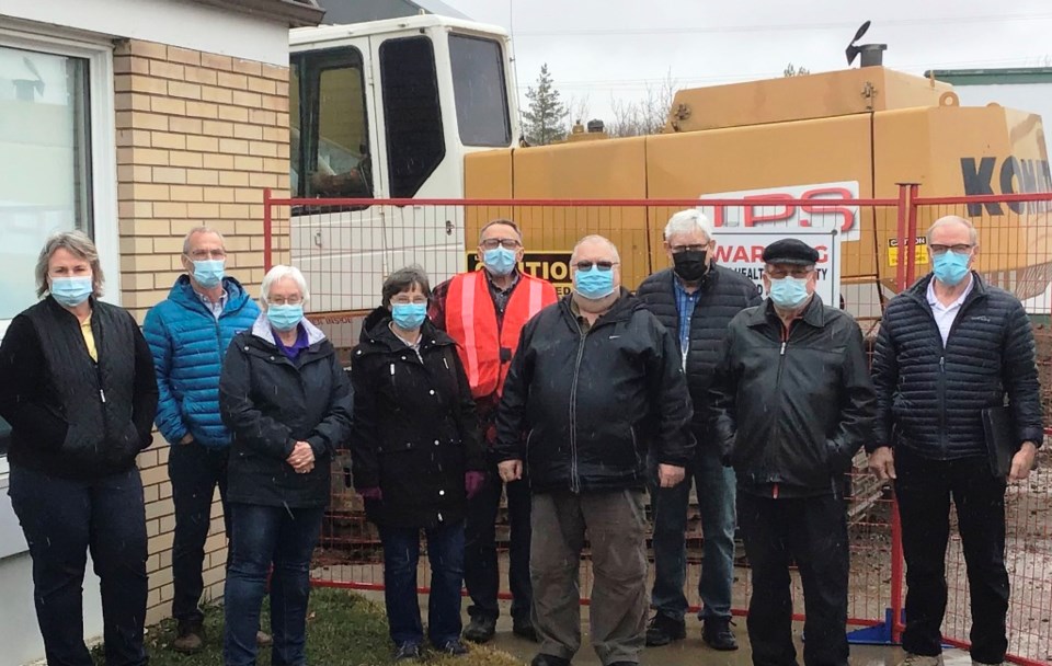 Seen at the official sod turning ceremony at Villa Pascal are (left to right): Heather Beatch – admi