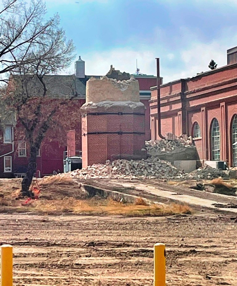 On April 23, the smokestack of the historical Saskatchewan Hospital disappeared from its watchful sp