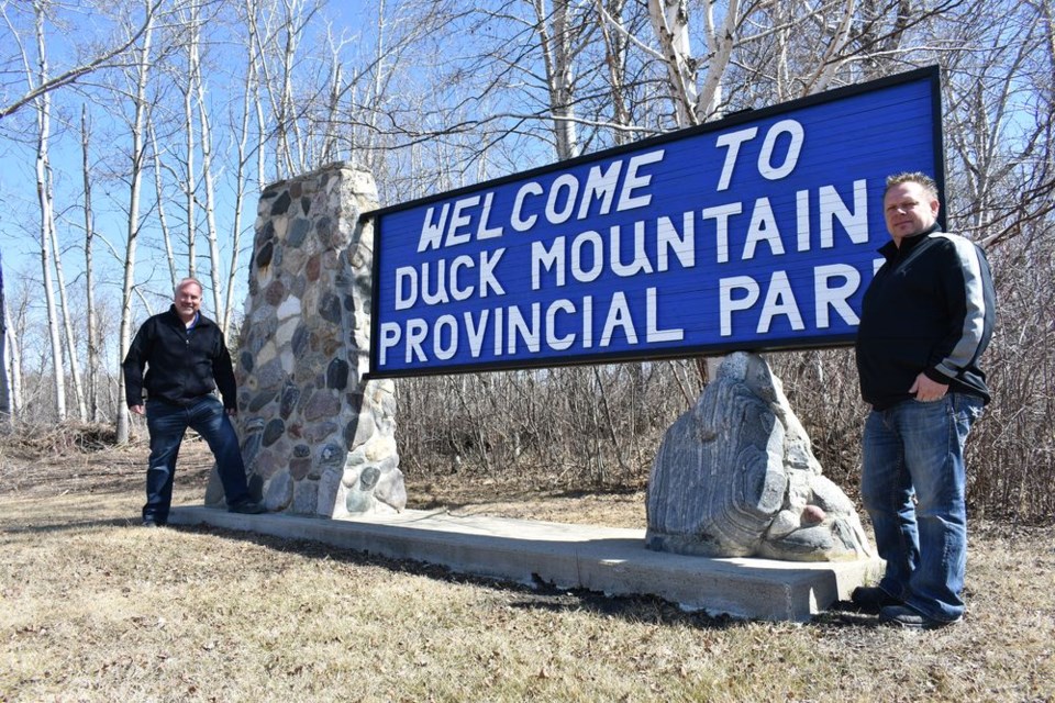 Partners Robert Ritchie, (left) and Fred Perepiolkin of Madge Lake Developments are excited to begin construction on 100 long-term seasonal campsites within Duck Mountain Provincial Park.