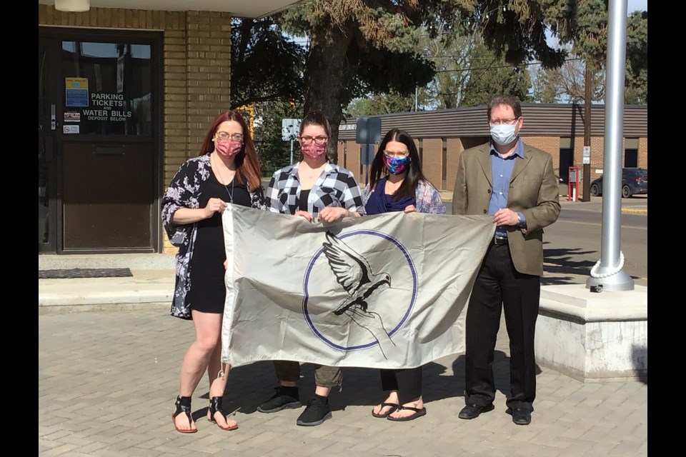 Flag raising in North Battleford