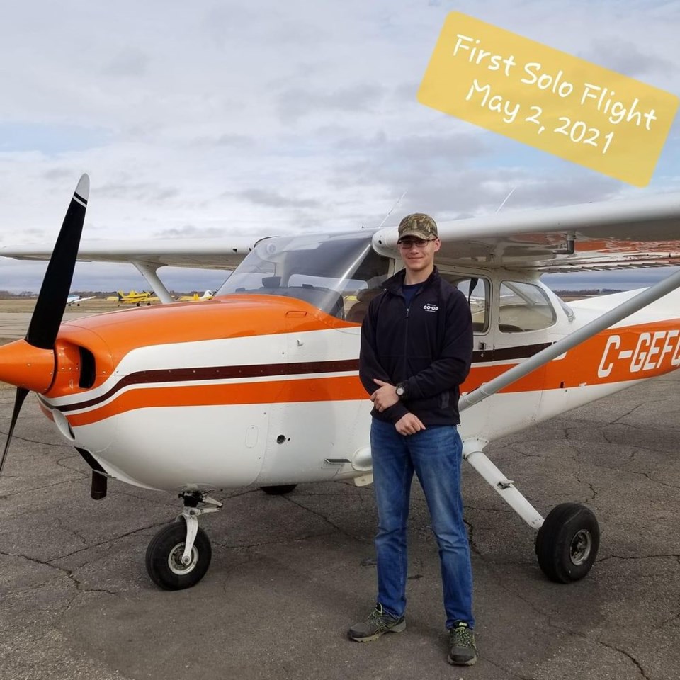 First solo flight