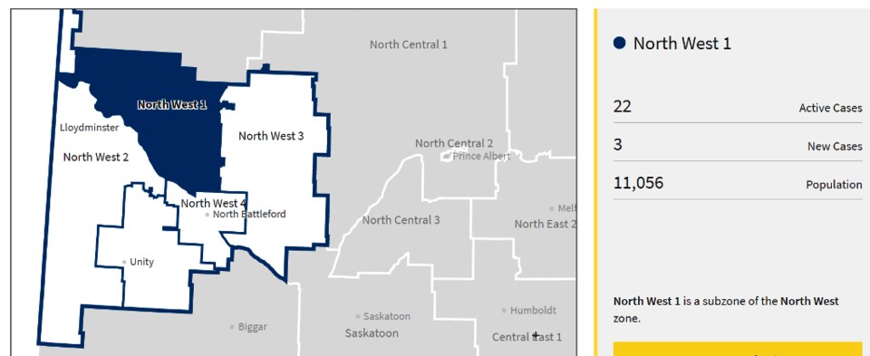 Active cases in subzone 1 of the North West zone.bmp