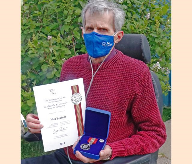 Fred with medal