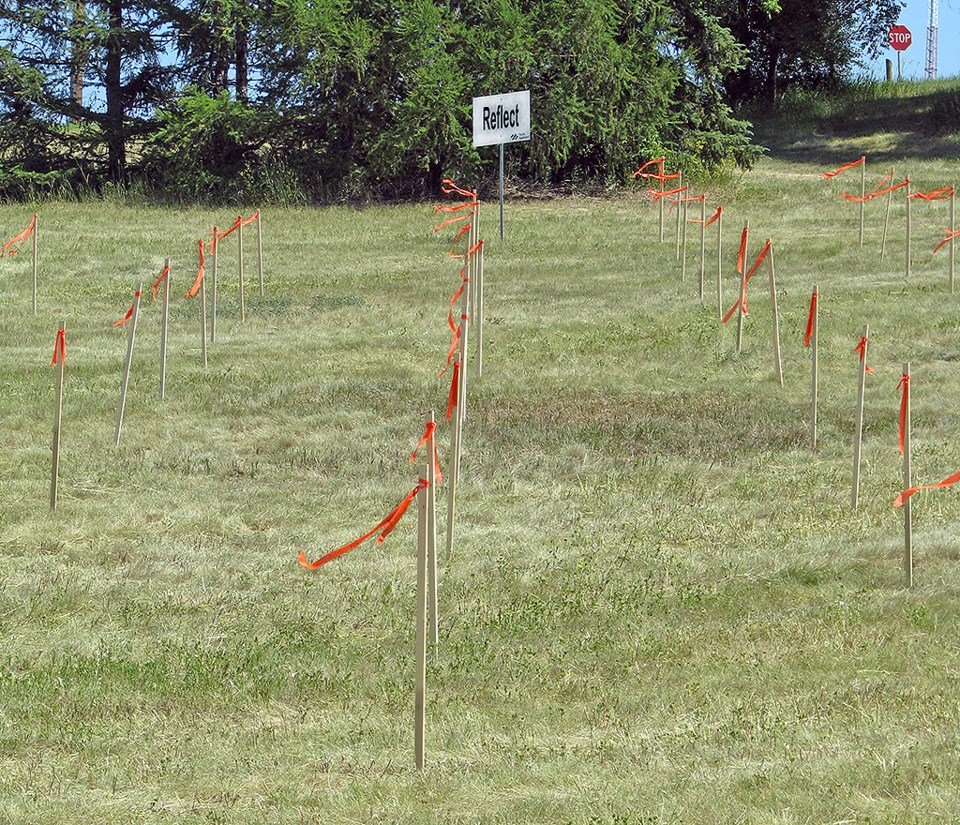 don ross sledding hill flags