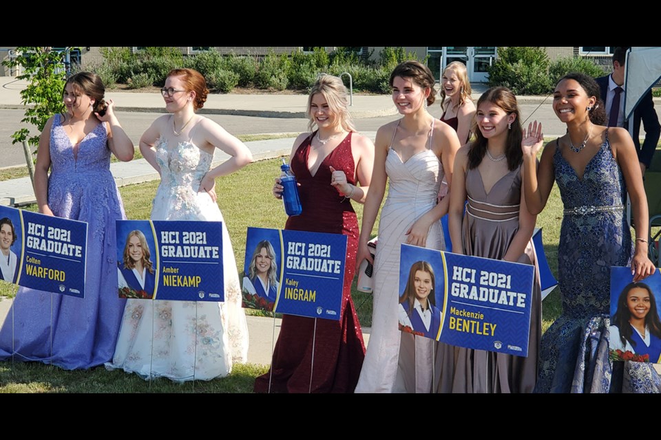 A reverse parade was one of the many events held over the last week to celebrate the 2021 graduates of Humboldt Collegiate Institute. Photo by Devan C. Tasa