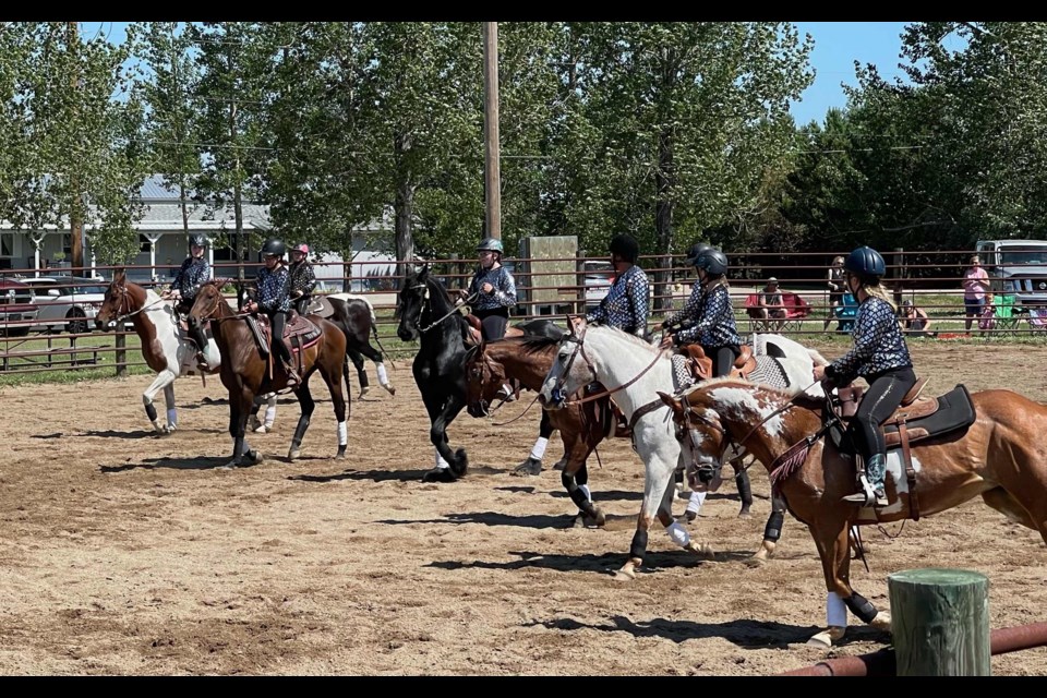 Females of different ages performed a beautiful musical ride for Canada Day. Photo submitted