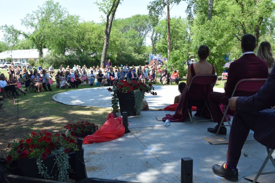 In keeping with pandemic guidelines, only 150 friends and family members were allowed to attend the 2021 Canora Composite School Graduation Exercises at King George Park.