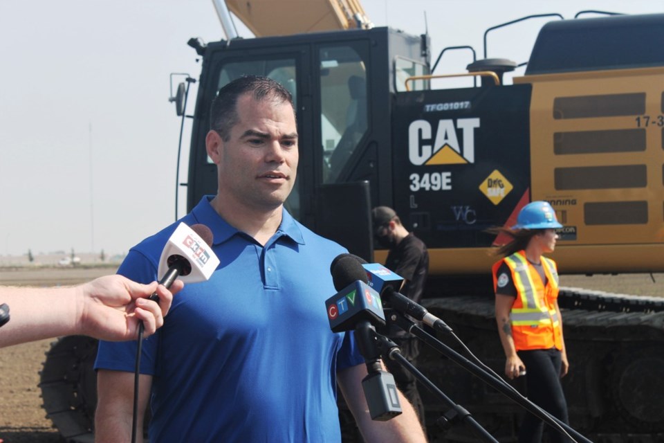 Derrick Man, president of the Saskatchewan Common Ground Alliance, spoke on how a new ground-breaking safety training program will help reduce instances of damaging underground infrastructure lines while digging for construction.