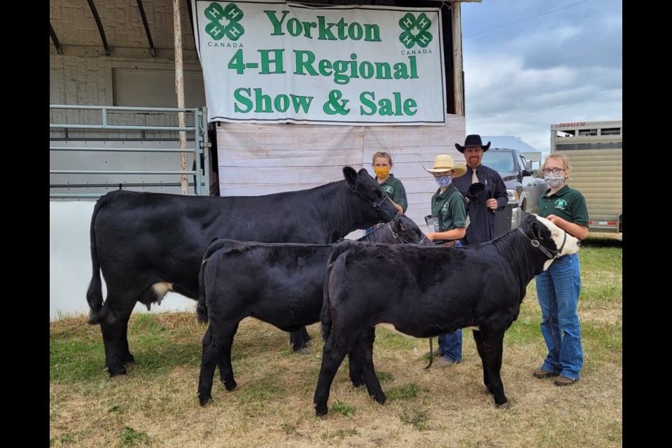 Grand Champ. 3-Year-Old Cow/Calf Pair Trinitie Beres Goodeve Club.