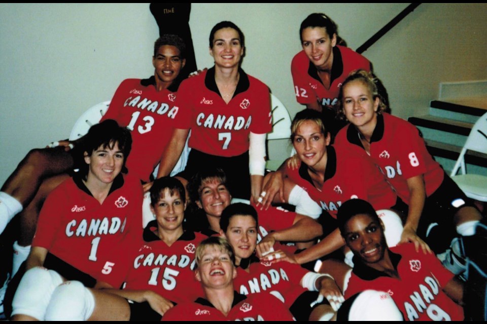 The Canadian Women's Volleyball Team in 1996.