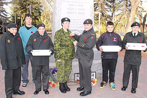 Cadets prepare for Remembrance Day with Poppy Campaign