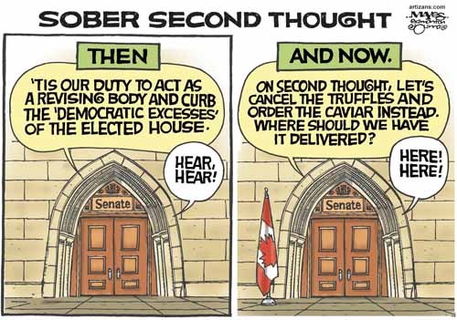 Past and present Canadian Senate has sober second thoughts.