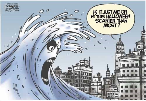 Hurricane Sandy makes this Halloween scarier than most.