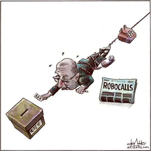 Robocalls prevent Canadian from voting.
