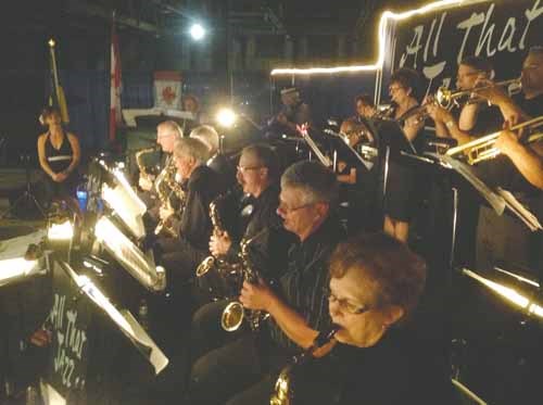 Yorkton's All That Jazz Band perform during the Big Band Hangar Dance.