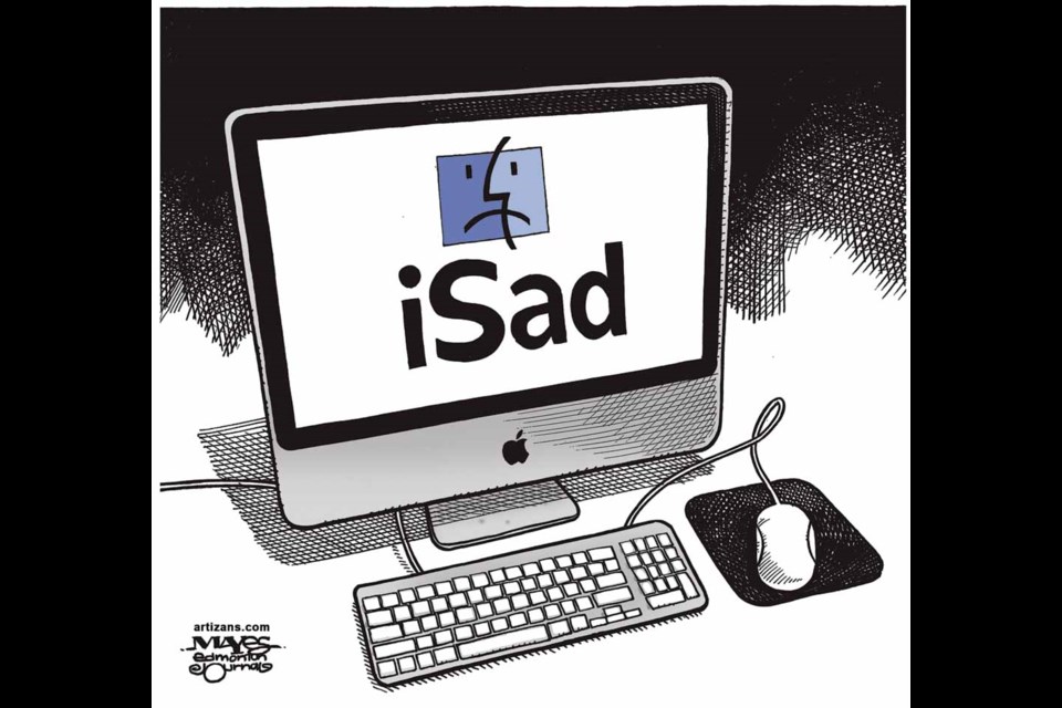 iMac computer  mourns Steve Jobs