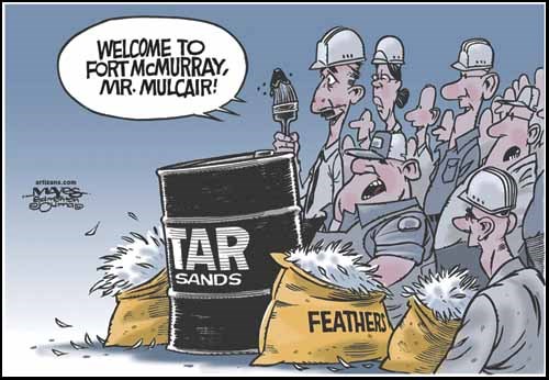 Fort McMurray residents welcome Thomas Mulcair to oilsands.