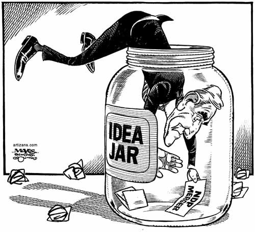 Michael Ignatieff considers merger, scrapes bottom of idea jar.