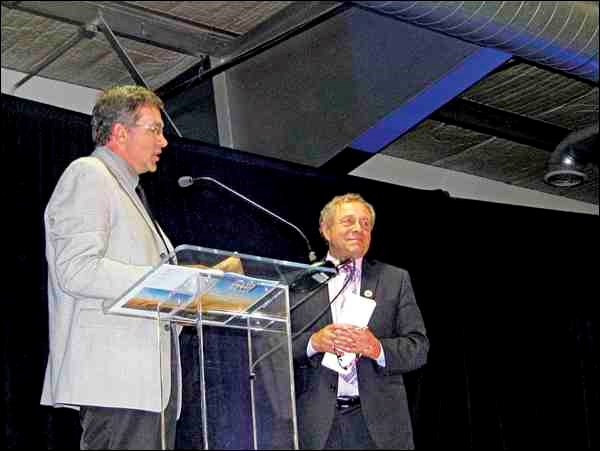 Living Sky School Division Board of Education Chair Ken Arsenault introduced the Honourable Russ Marchuk, Minister of Education, as guest speaker at the Living Sky School Division Students Hall of Fame Celebration Thursday, June 13.