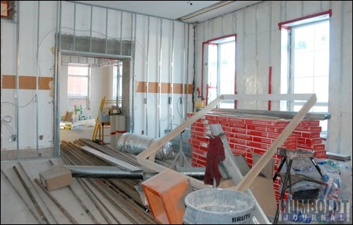 This space on the first floor of Michael Hall was once the front office and computer lab for St. Peter's College students.  It is now connected to a former large classroom on the first floor, and will become a huge student lounge when all the renovations are complete.