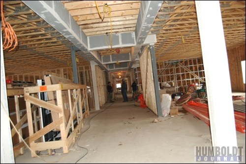 The electrical and mechanical systems in the new Caleb Village in Humboldt are already being installed, as the building is now enclosed. Insulating and drywalling has begun as well.