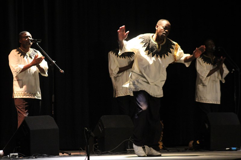 Black Umfolosi took the stage by storm last Wednesday evening as the Zimbabwean a capella dance group performed at the RH Channing Auditorium.