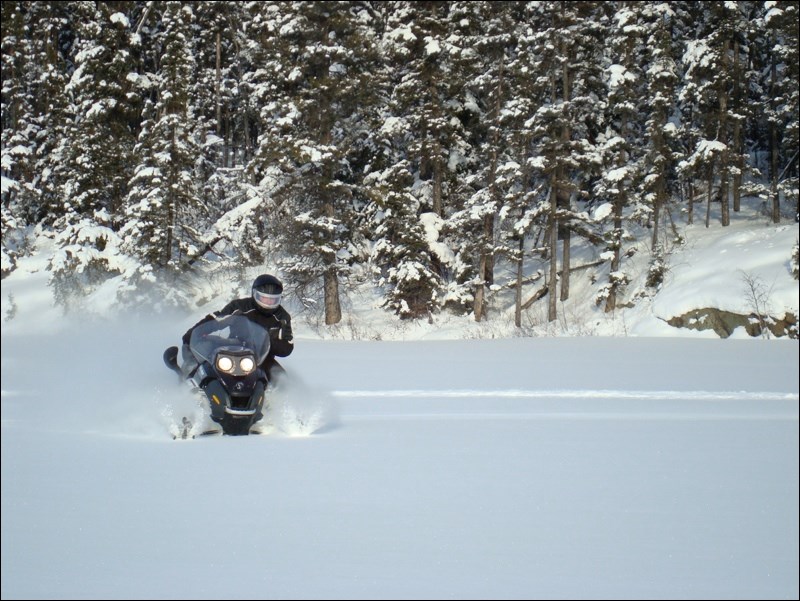A snowmobiler