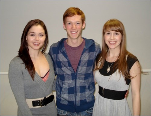 Matthew Armet and fellow dancers Natalie Krill (left) and Kristi Frank (right) got their start as students at The Dance Connection in North Battleford, under the direction of Virginia Ross-Winterhalt and Margaret Stephen. This photo was taken when the three worked together on a show about dealing with grief. It was an idea Matthew came up with after losing his mother to cancer. Photo submitted