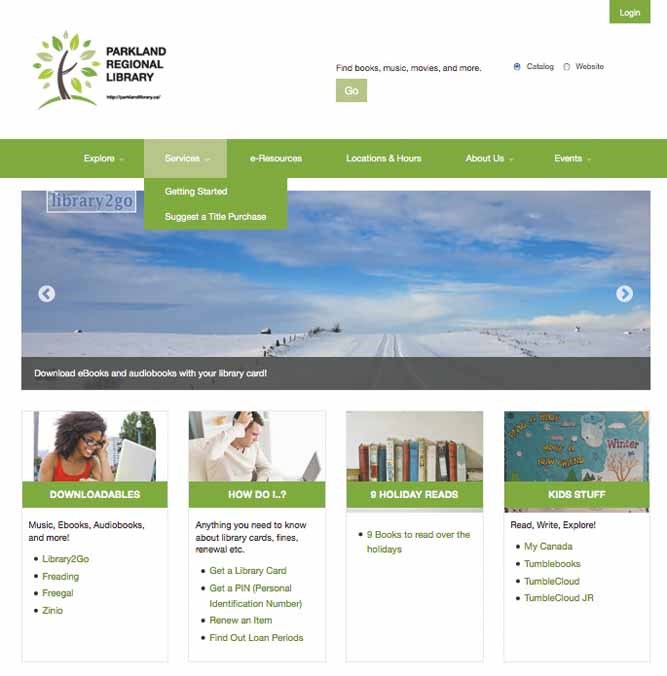 Parkland Library Website