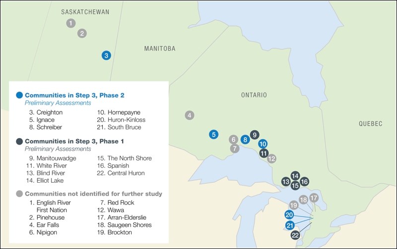 Map of Selection NWMO