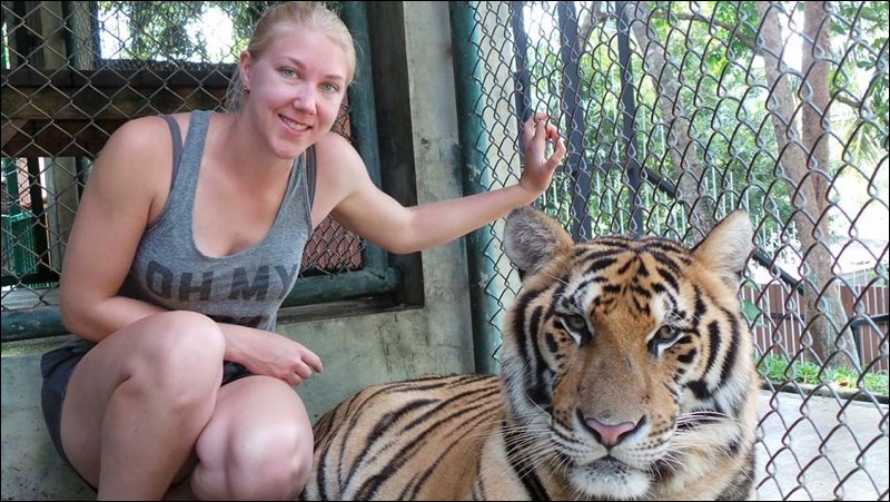 Kendra DuRussel was finally able to be up close and personal with a number of wild, exotic animals when she travelled to Africa for a pre-vet volunteer internship. DuRussel was one of four volunteers for the two-week term and spent time with elephants and tigers.