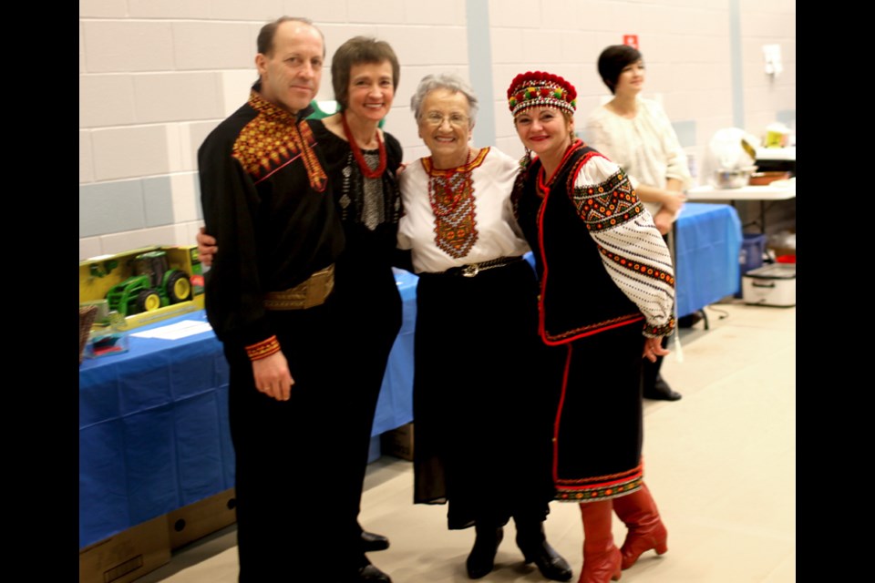 Bogdan Vatsyk, Eileen Ganczar, Mary Konotopetz and Nadia Babchouk celebrated Ukrainian New Year at Malanka, held January 17 at the Cugnet Centre.