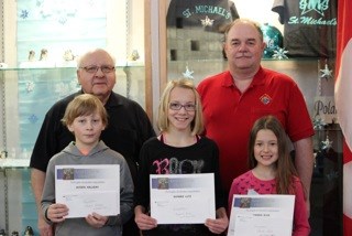 St. Michael’s School recently recognized the winners from the Keep Christ In Christmas Poster Contest through the Royal Canadian Legion. Winners from Left to Right: Jayden Halliday, Kaybrie Lutz & Danika Kluk.