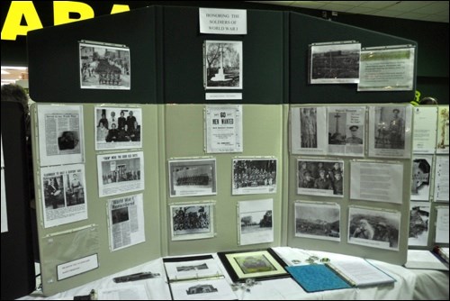 Preserving the Past: City of North Battleford Historic Archives displays were in the local malls Thursday and Saturday presenting pictures and articles chronicling the history of the city. Their presentations — at Frontier Mall Thursday and at Territorial Place Mall Saturday — included a focus on the First World War in commemoration of the 100th anniversary of that war and of the participation of people from the Battlefords in it. They also displayed articles and photos in honor of the 40th anniversary of the opening of Frontier Mall. The presentations coincided with Archives Week 2015 which ran from Feb. 1 to Feb 7. Photos by John Cairns