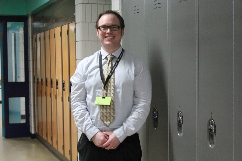 École McIsaac School is midway through a locker update as work began at the start of the school year. Principal Steve Lytwyn, pictured, hopes to see the work completed over the summer break. New lockers made of a plastic material, designed to be more durable and eliminate the opportunity for vandalism, are replacing the old metal lockers, pictured in the background. The school’s grades 7 and 8 students will receive new grey lockers while the younger grades will receive turquoise lockers half the size.