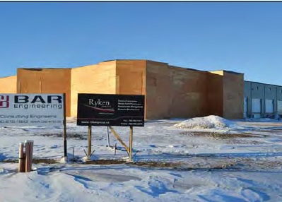 This new building for Boomer Transport in the Hill Industrial Park is nearing the final stage of completion.