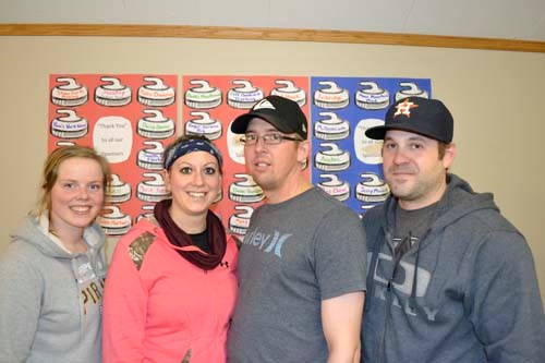 “C” side winners at the 10th Annual Oilmen's Bonspiel held Feb. 19-22 in Carlyle  were (l-r) Lead Jennifer Murray, second Jamie Clark, third Ryan Hansen, and skip Adam Himmelspach, competing for MRC Global.