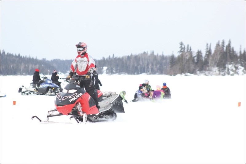 Brent Brown was one of many Flin Flon and area snowmobile racers to take part in this year’s Snow Drags, an event that had been missing from the festival for a few years.