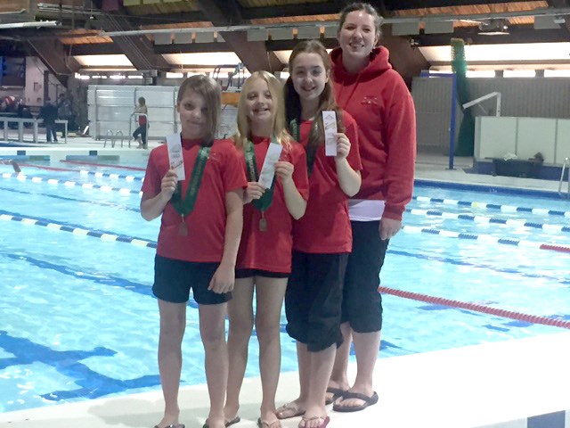 Weyburn Synchro Stars 11-12 year-old team participated at the Diane Lemon Invitational. Members included: Maehailey Cascagnette, Megan Dammann, Abby Pohl and coach Jasmine Kotylak.