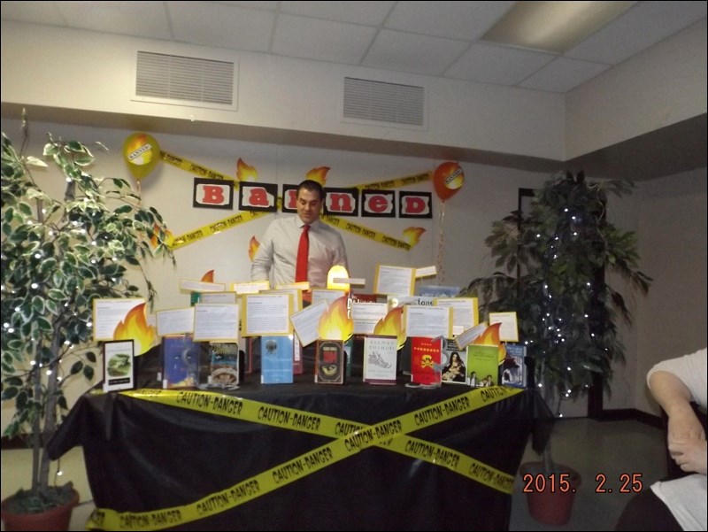Rob Winton, Hudbay’s vice-president, Manitoba Business Unit, was among the guest readers at the Flin Flon Public Library’s Freedom to Read coffeehouse on Wednesday, February 25. Readers recited passages from banned or challenged books to mark Freedom to Read Week, which encourages people to reaffirm their commitment to intellectual freedom.