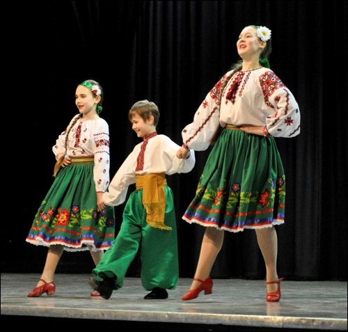 The Shevchuk family trio, Marusia, Ivan and Natalya. dancing at a fundraiser for Battlefords Trade and Education Centre Saturday, March 14. Natalya, the 15-year-old architect of the event, said it was inspired by her Uncle Gordie, who was a client at BTEC. “His favourite thing was dancing, whether it was at BTEC or dancing with me in Baba’s living room. I want to thank all the fantastic businesses for their support and all the dancers for their talents.” Photos by Jayne Foster