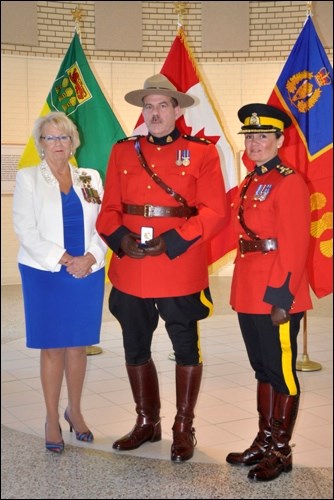 Battlefords RCMP Detachment Inspector John Sutherland was honoured for 25 years service.