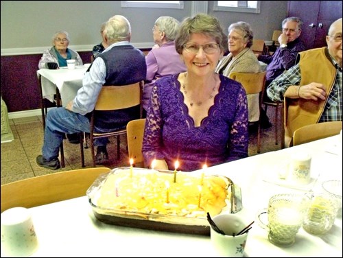 Celebrating a March Birthday at Radisson Seniors’ Centre on March 19th was Phyliss Domashovitz.