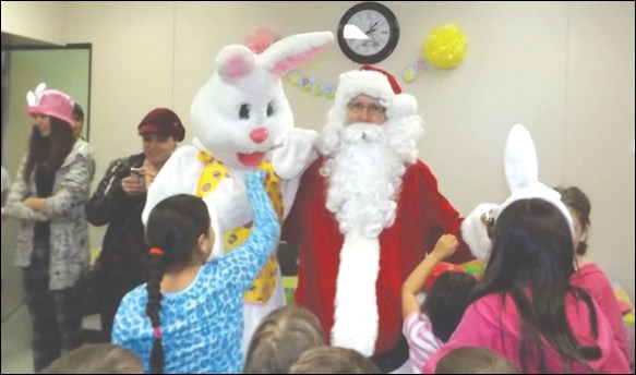 Easter Bunny and Santa