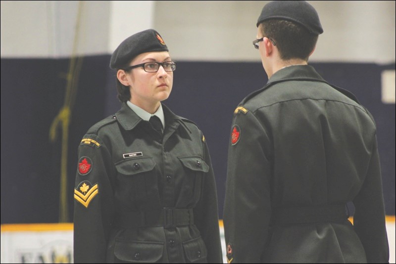 MCpl Kaylee Banting and WO Jeffery Odegaard. MCpl Banting received the general proficiency award.