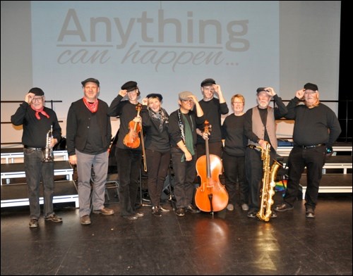 The Chimney Sweep Band: Jack Tatchell, Tom Kroczynski, Joan Savage, Dianne Gryba (co-director), Paul Hyumbai, Scott McKnight, JoAnne Kasper (co-director), Gene Aulinger and Don Tatchell.