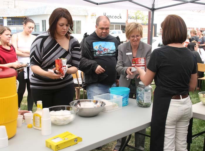 The Yorkton Branch of the RBC held a ‘Taco-in-the Bag’ lunch as a fundraiser for the Brayden Ottenbreit Close Cuts for Cancer project Thursday. The event was so popular they did it again Friday, selling out both days and raising $2,000.