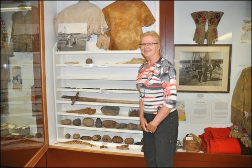 Fred Light Museum Manager Bernadette Leslie says she hopes to glean additional information on some of the museum’s collection of aboriginal artifacts when the Saskatchewan Archaeological Society’s ArchaeoCaravan visits July 9. Photos by Jayne Foster